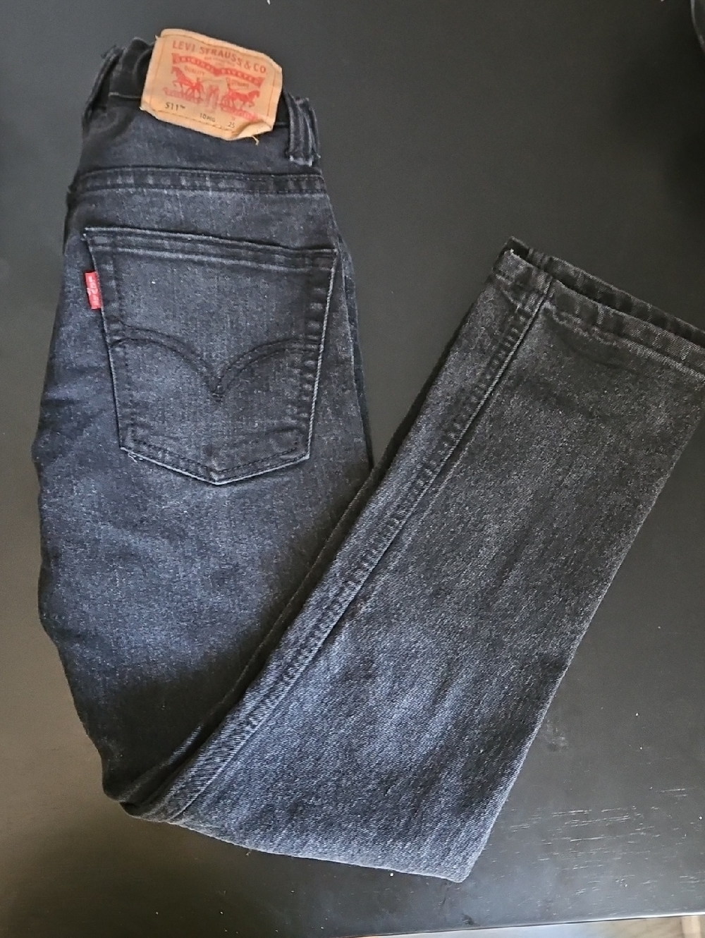 Levi's Kids Black Denim Jeans Boys Siz 10. Adjustable Waist